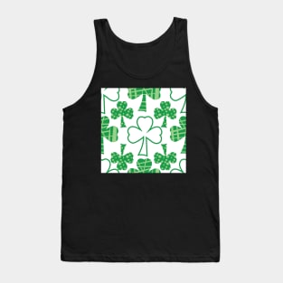 Holiday pattern filled Shamrocks, Saint Patricks Day Tank Top